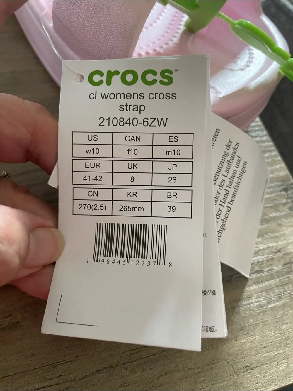 Crocs light pink Crisscross Strap slip on Platform Slides. Women’s 10 NEW